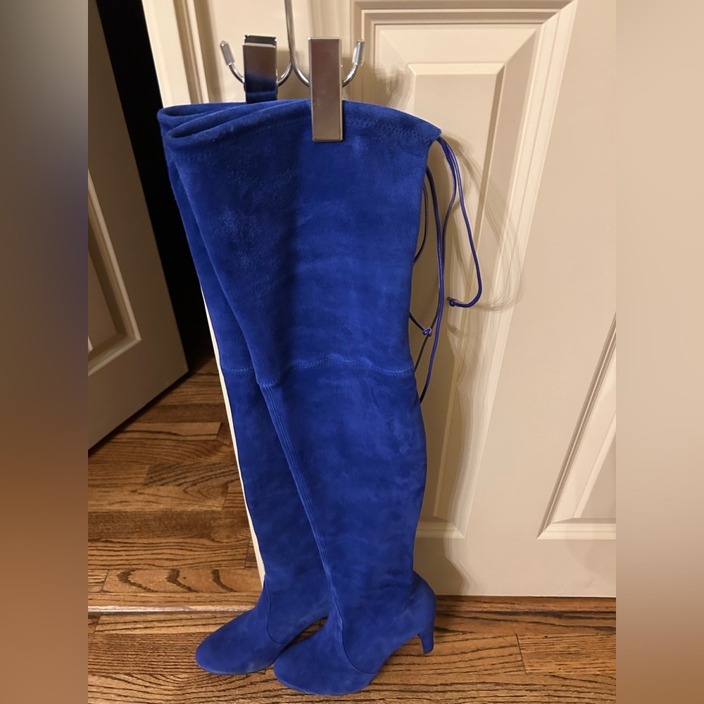 Stuart Weitzman Royal Blue Suede Footwear over the knee - Picture 2 of 3